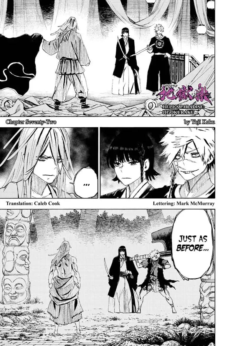 Hell's Paradise: Jigokuraku Chapter 72 page 1 - Mangakakalot