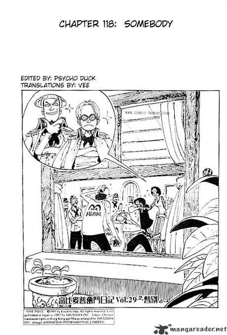 One Piece Chapter 118 : Somebody page 1 - Mangakakalot