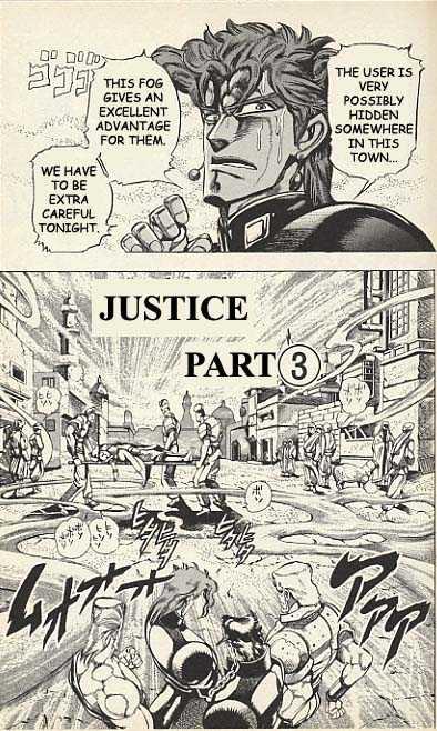 Jojo's Bizarre Adventure Vol.17 Chapter 156 : Justice Pt.3 page 1 - 
