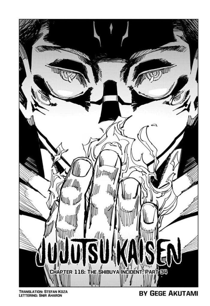 Jujutsu Kaisen Chapter 116: The Shibuya Incident, Part.. page 1 - Mangakakalot