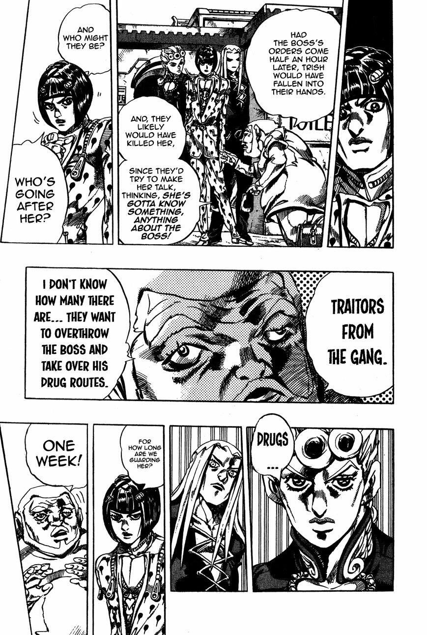 Jojo's Bizarre Adventure Vol.50 Chapter 469 : Officer Buccellati; First Orders From The Boss page 11 - 