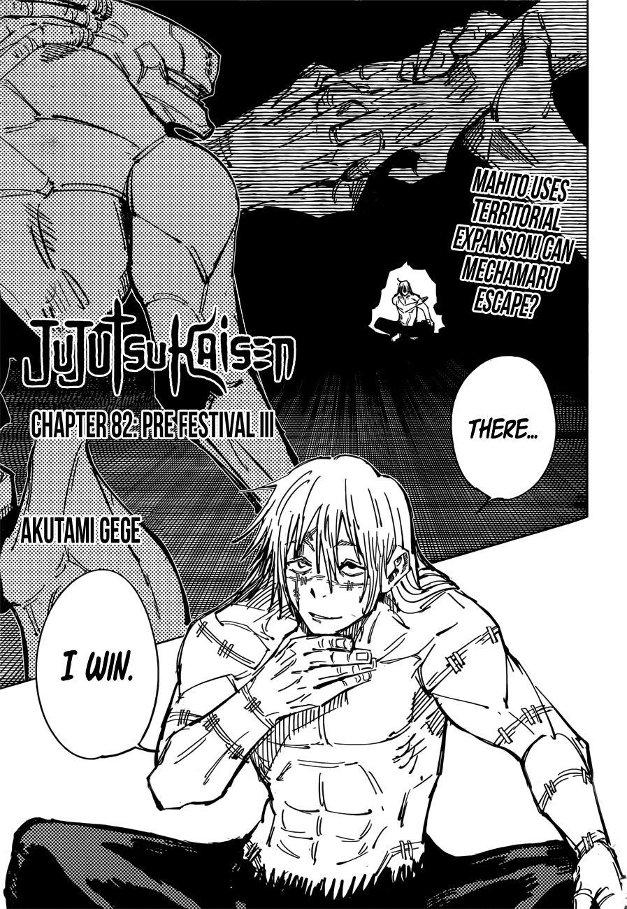 Jujutsu Kaisen Chapter 82: Pre-Festival Iii page 1 - Mangakakalot