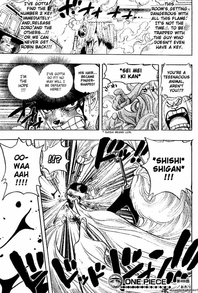 One Piece Chapter 406 : Seimei Kikan page 18 - Mangakakalot
