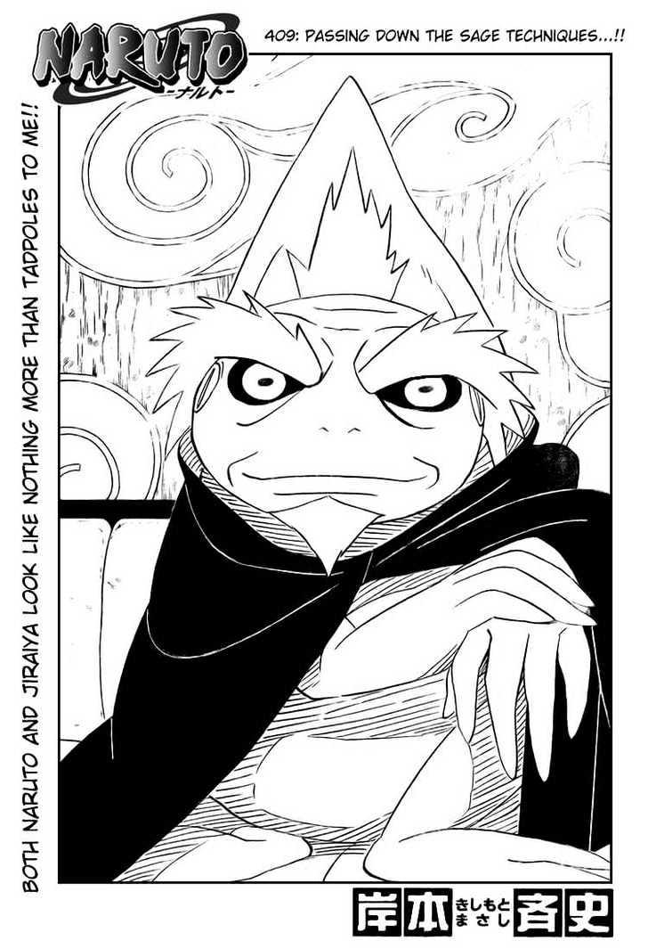 Vol.44 Chapter 409 – Handing Down Senjutsu…!! | 1 page