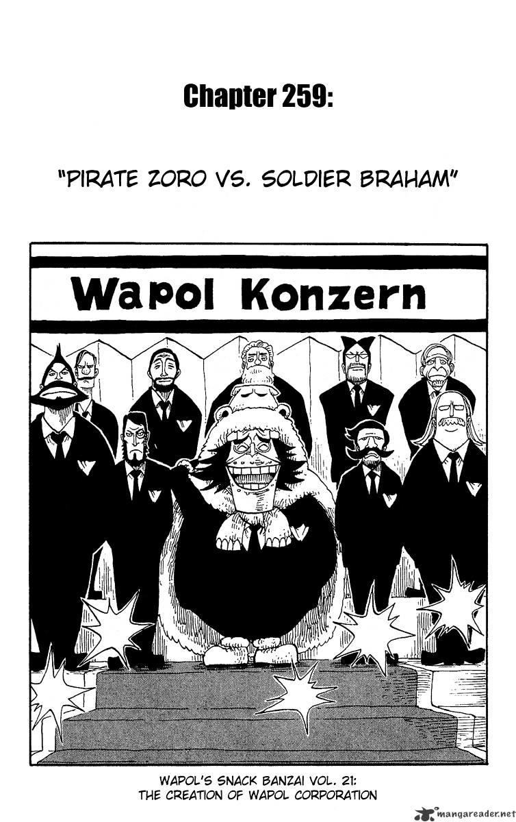 One Piece Chapter 259 : Zoro Vs Braham page 1 - Mangakakalot