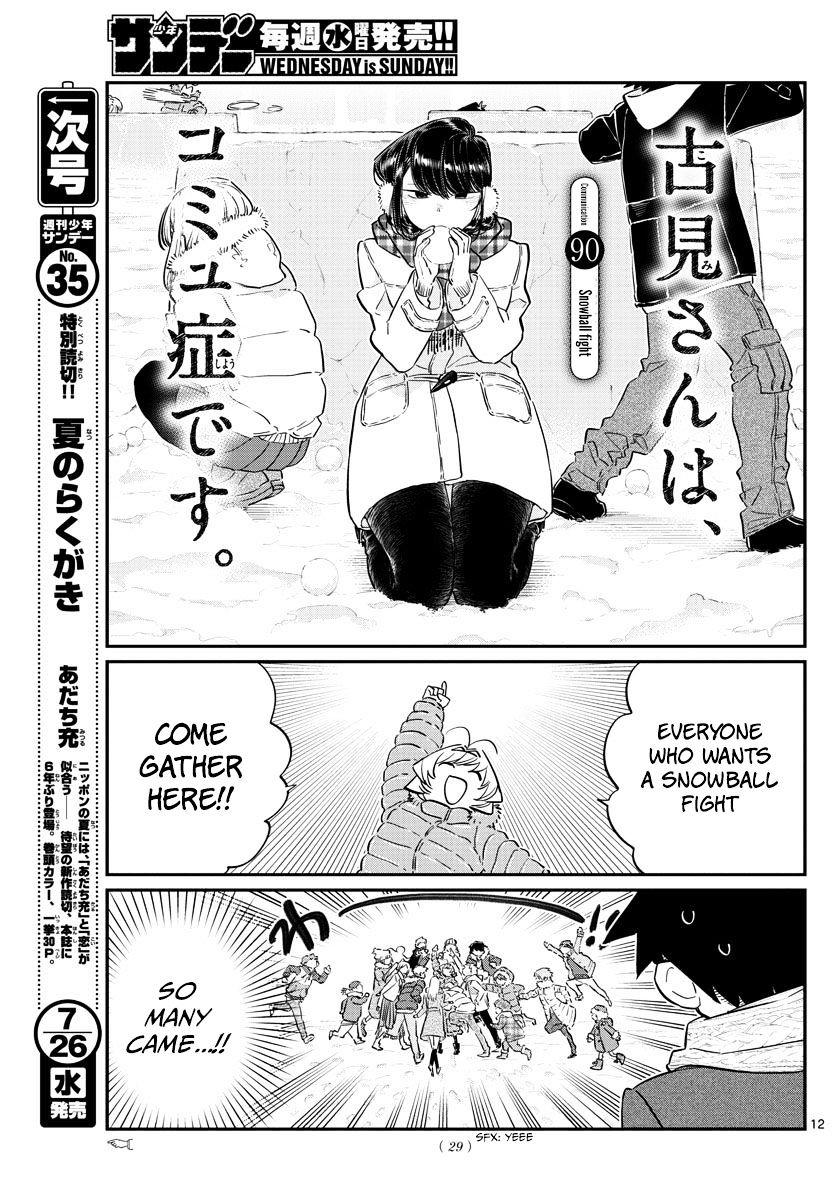 Komi-San Wa Komyushou Desu Vol.7 Chapter 90: Snowball Fight page 1 - Mangakakalot