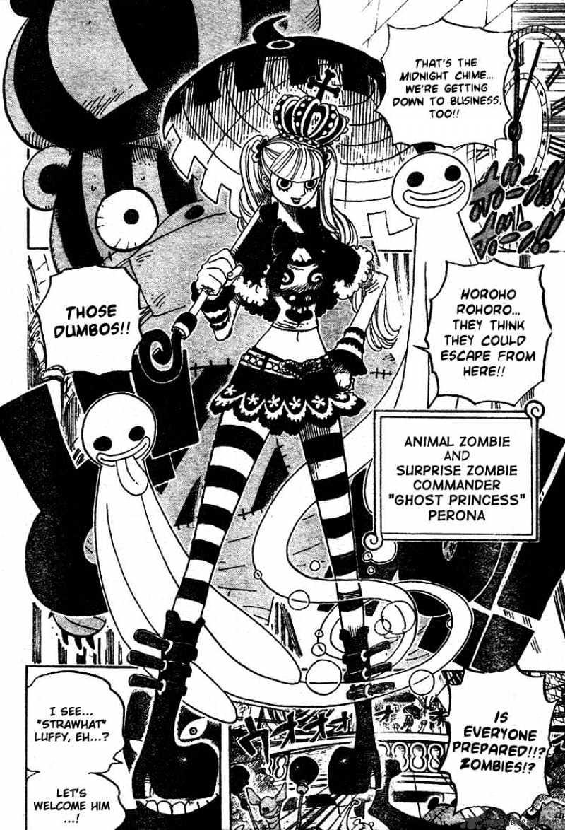 One Piece Chapter 449 : The Mysterious Four Of Thriller Bark page 16 - Mangakakalot