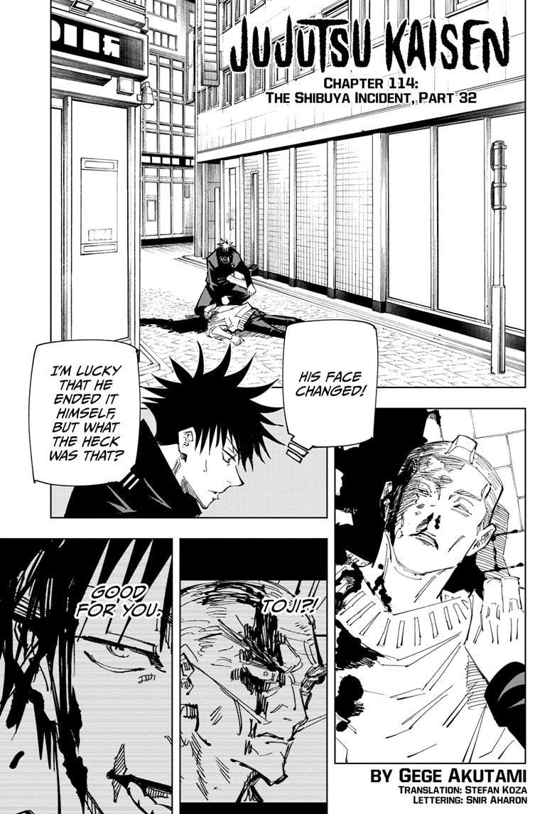 Jujutsu Kaisen Chapter 114 page 1 - Mangakakalot