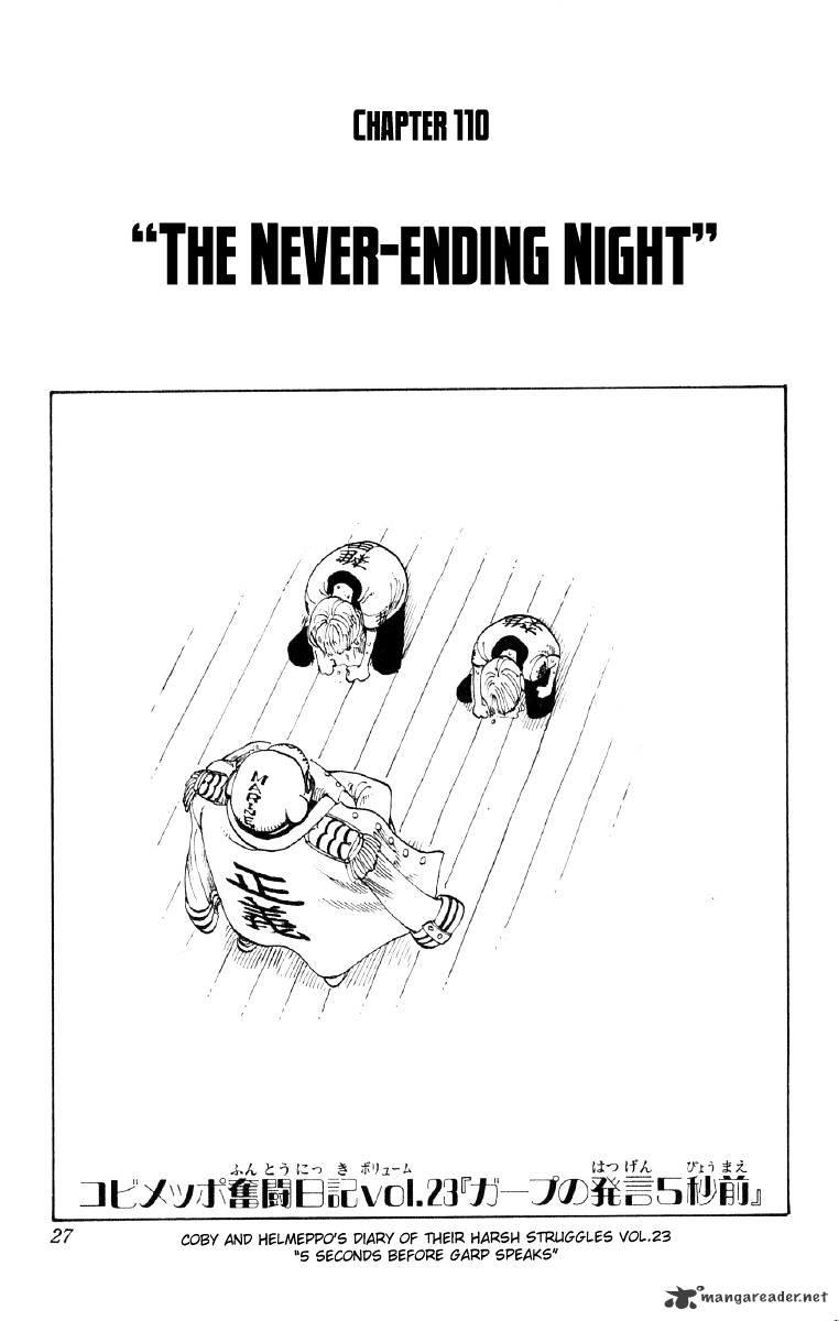 One Piece Chapter 110 : Never-Ending Night page 1 - Mangakakalot