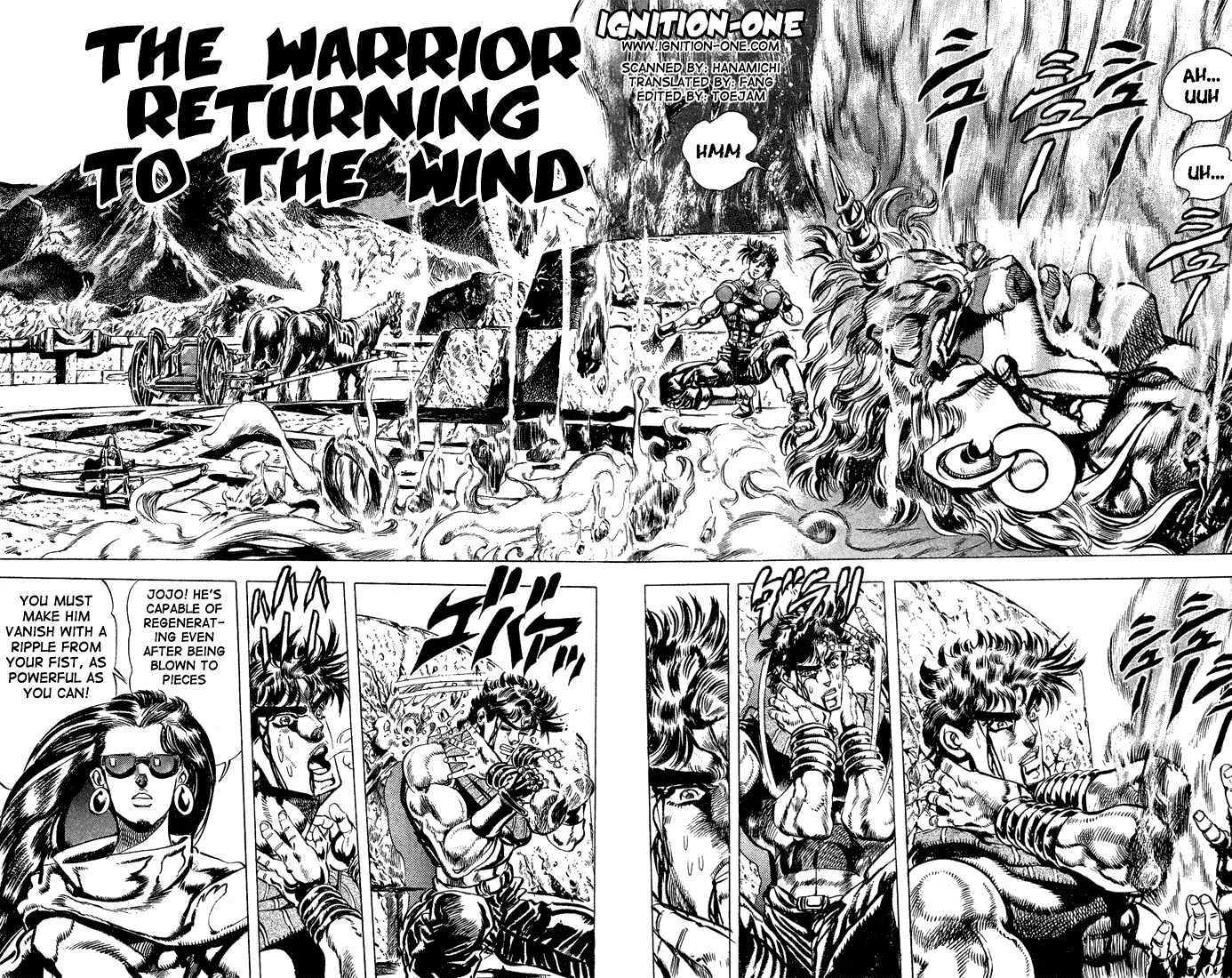 Jojo's Bizarre Adventure Vol.11 Chapter 104 : The Warrior Returning To The Wind page 2 - 