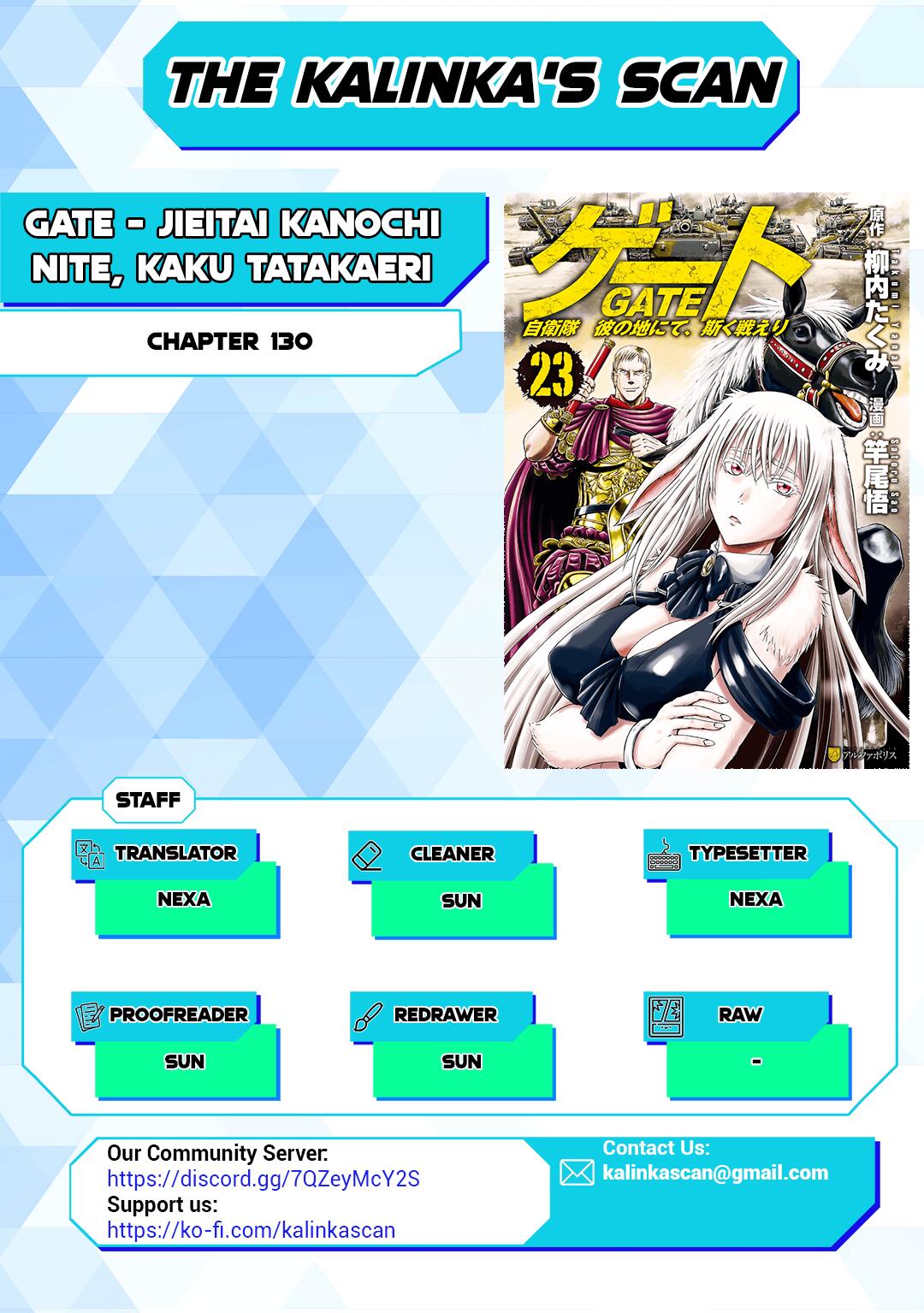 Gate - Jietai Kare No Chi Nite, Kaku Tatakeri-Chapter 130