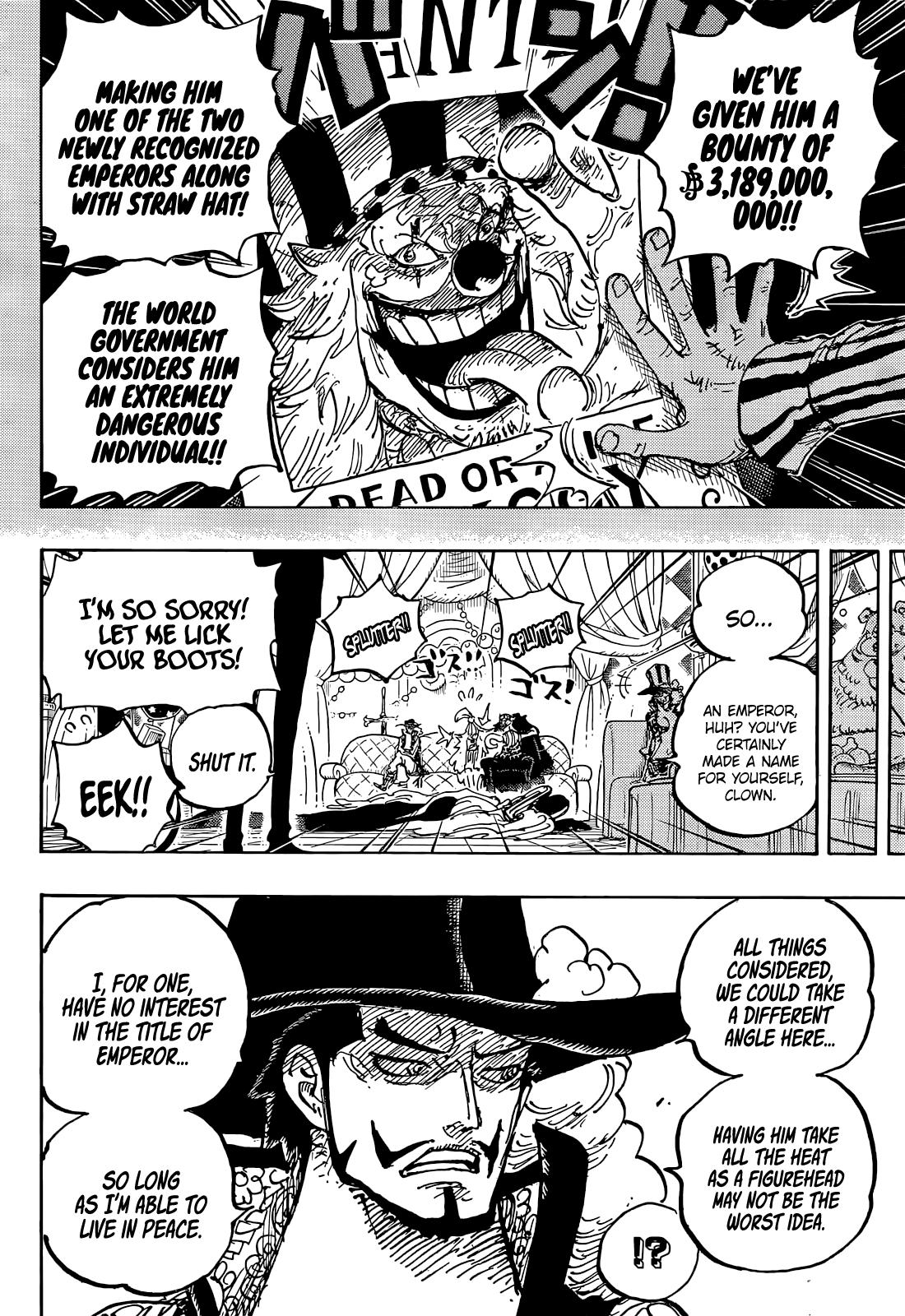 One Piece Chapter 1058 Spoilers: Mihawk & Strawhat Pirates New Bounties  Revealed