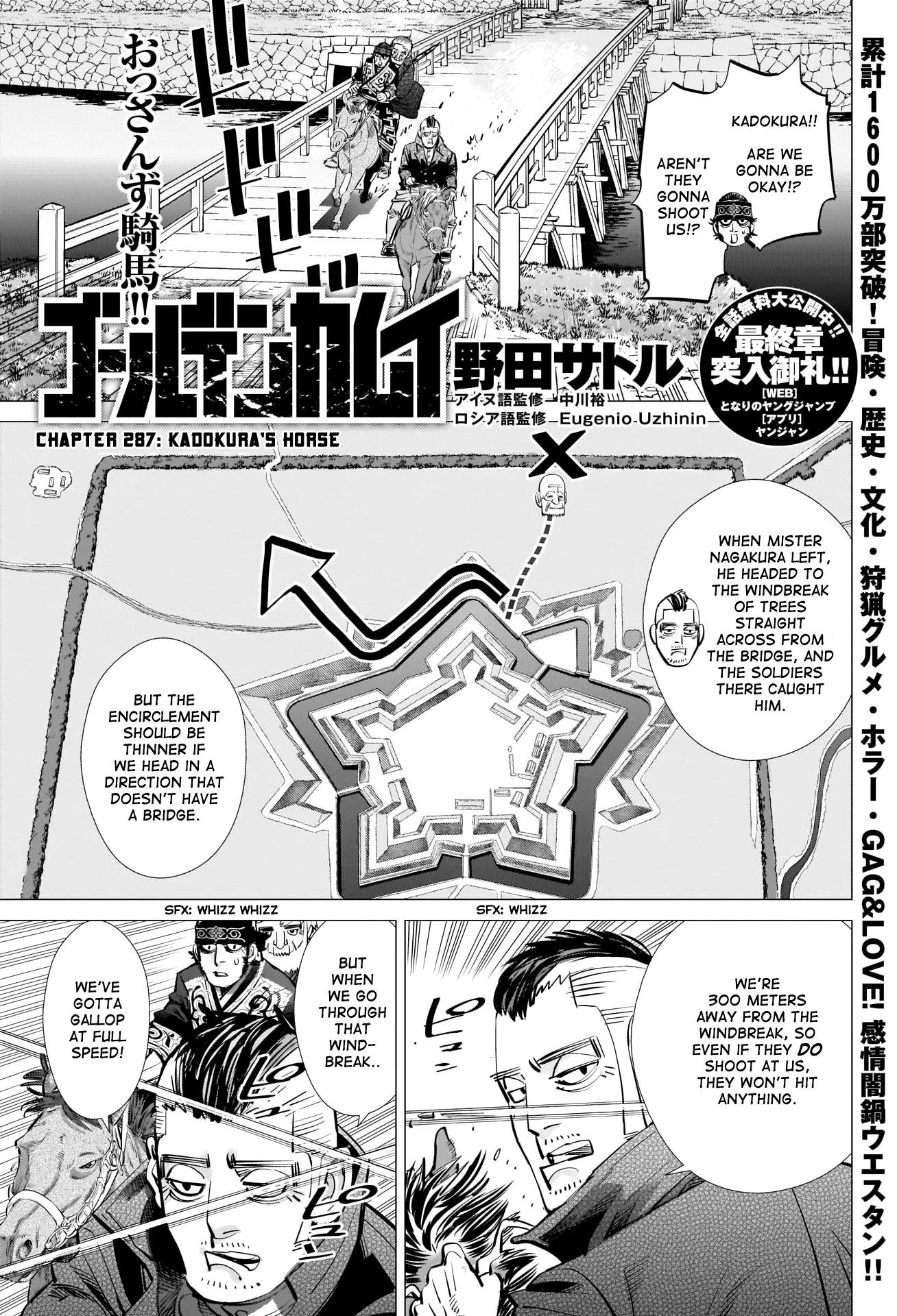 Read Golden Kamui Chapter 287 Kadokura S Horse On Mangakakalot