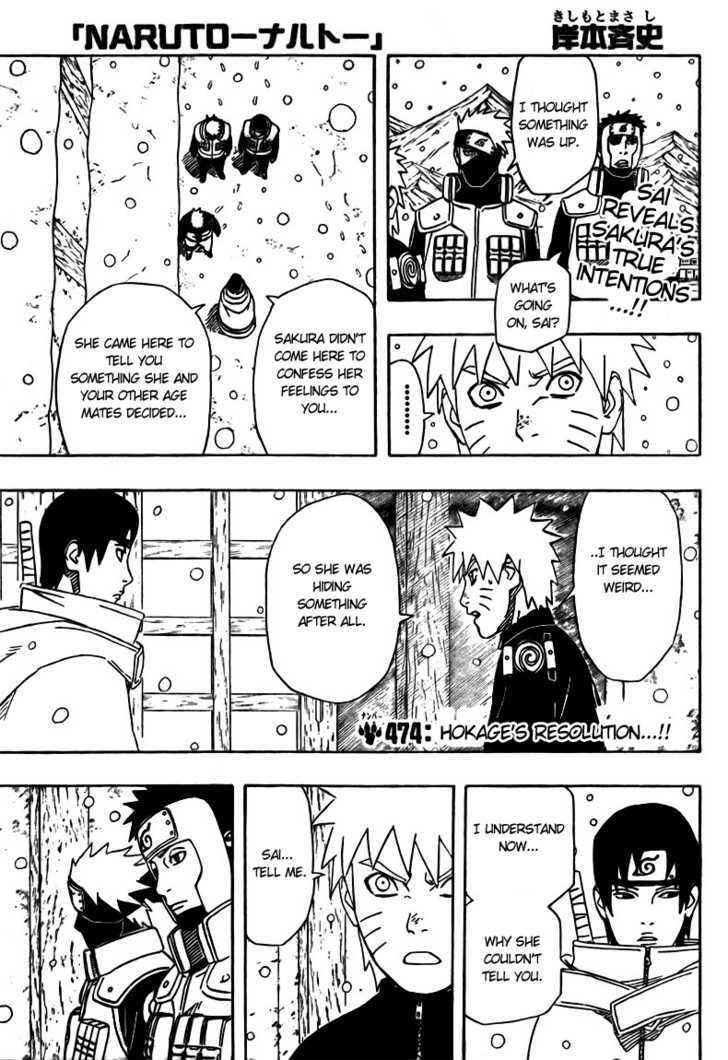 Vol.51 Chapter 474 – His Resolve as the Hokage…!! | 1 page