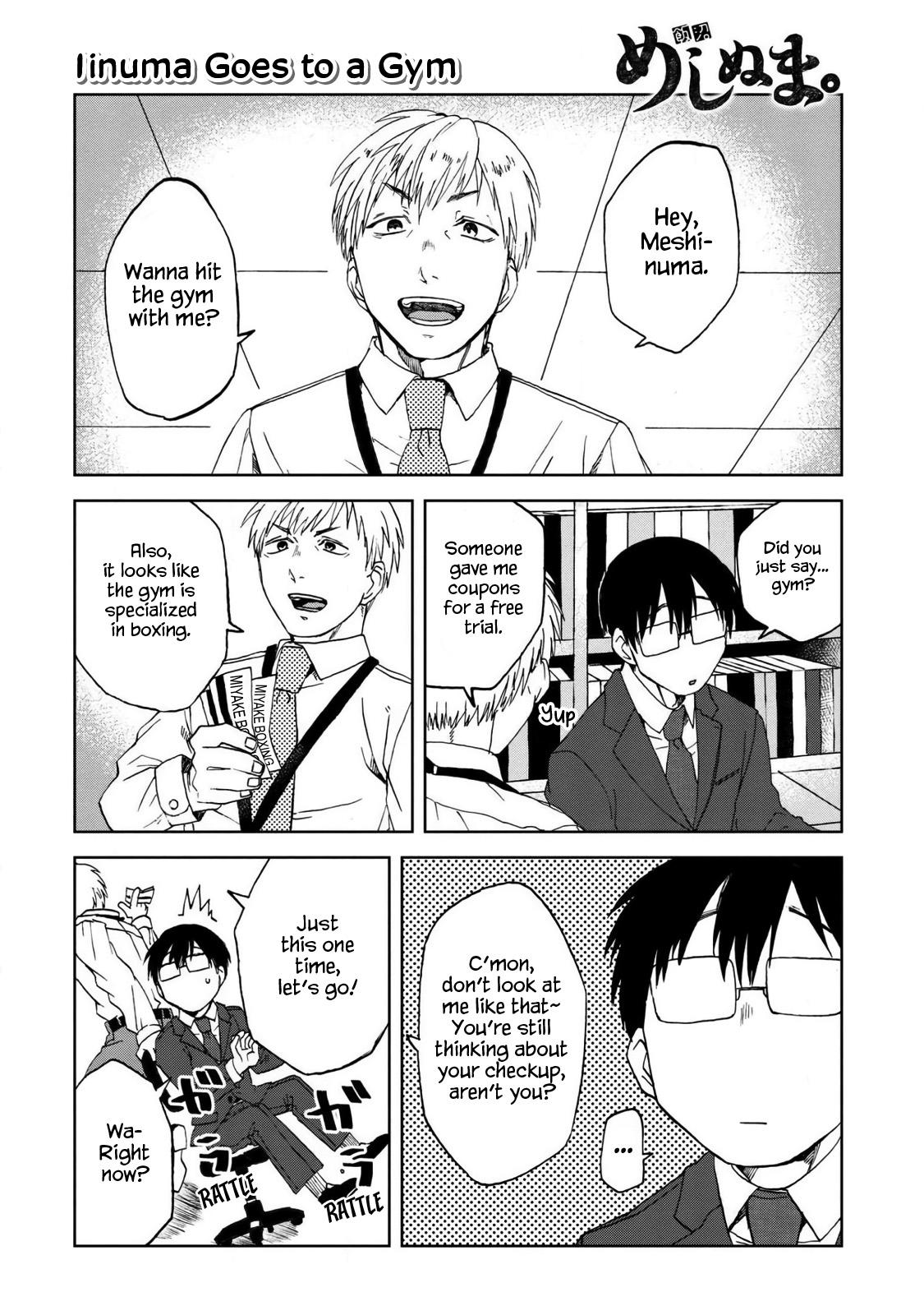 Love Gym Manga Chapter 1 Read Meshinuma Vol.4 Chapter 51.1: Iinuma Goes To A Gym on Mangakakalot