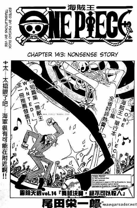 One Piece Chapter 143 : Nonsense Story page 1 - Mangakakalot