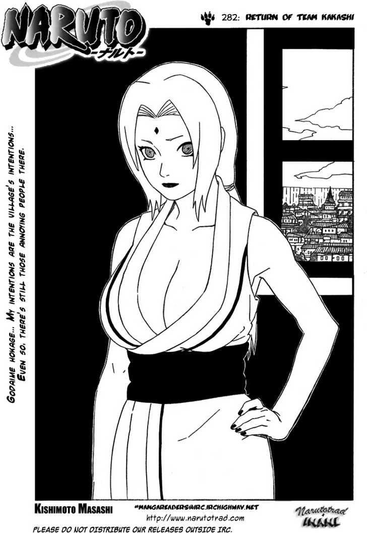Vol.32 Chapter 282 – Team Kakashi Returns | 1 page