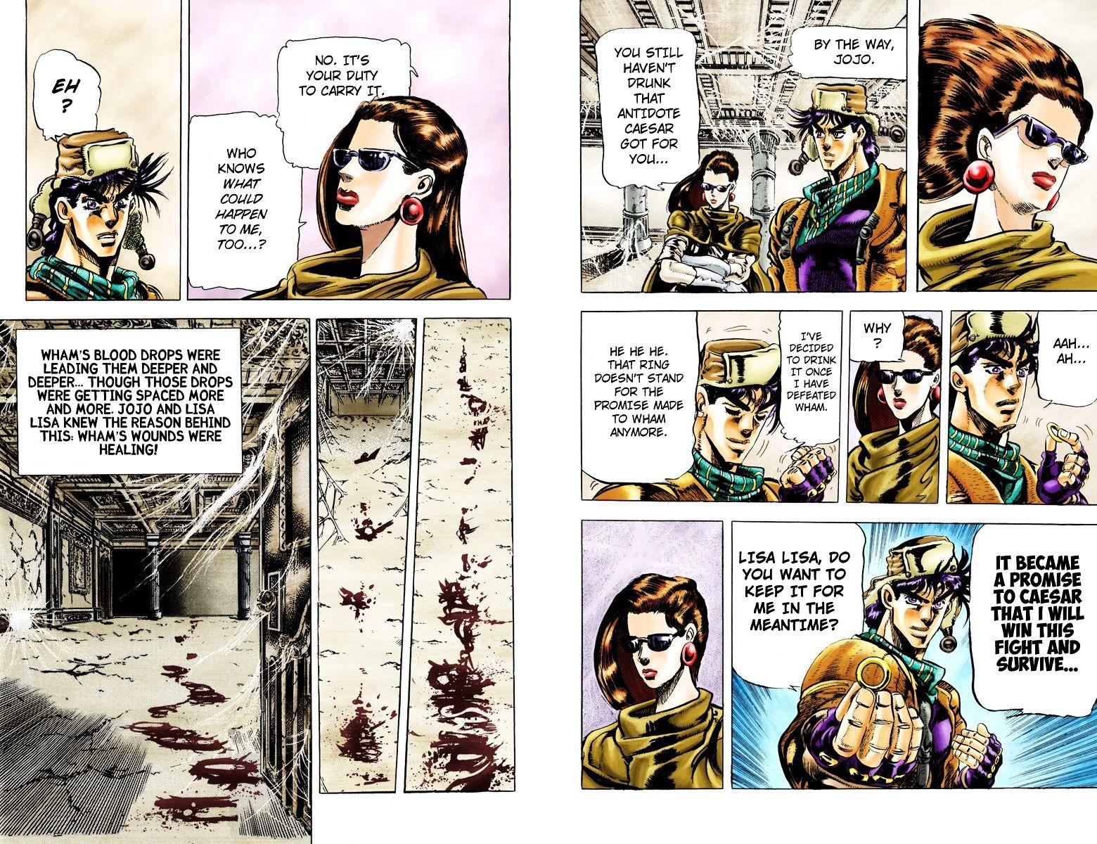 Jojo's Bizarre Adventure Vol.10 Chapter 94 : Lisa Lisa And Her Silk Dance (Official Color Scans) page 10 - 