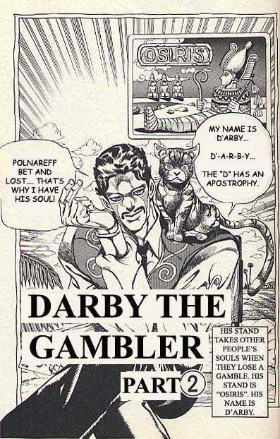 Jojo's Bizarre Adventure Vol.23 Chapter 212 : D'arby The Gambler Pt.2 page 1 - 
