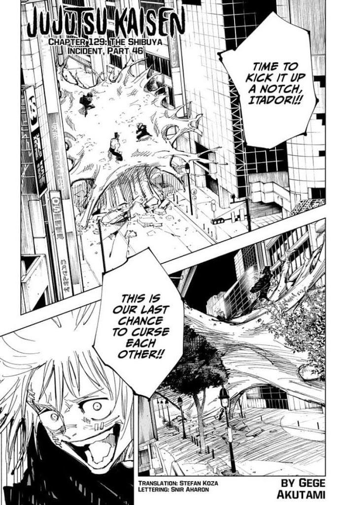 Jujutsu Kaisen Chapter 129: The Shibuya Incident, Part.. page 1 - Mangakakalot