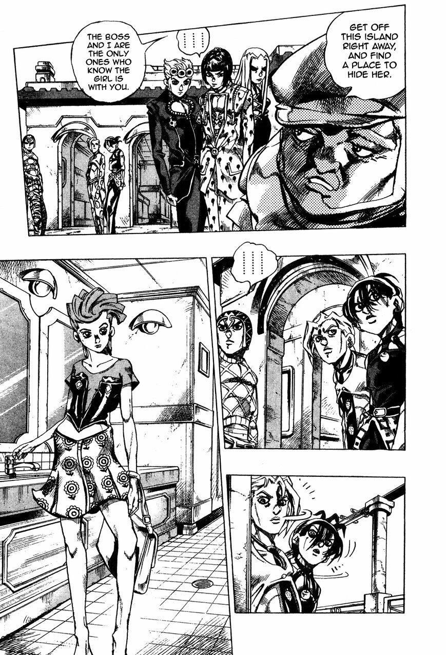 Jojo's Bizarre Adventure Vol.50 Chapter 469 : Officer Buccellati; First Orders From The Boss page 13 - 