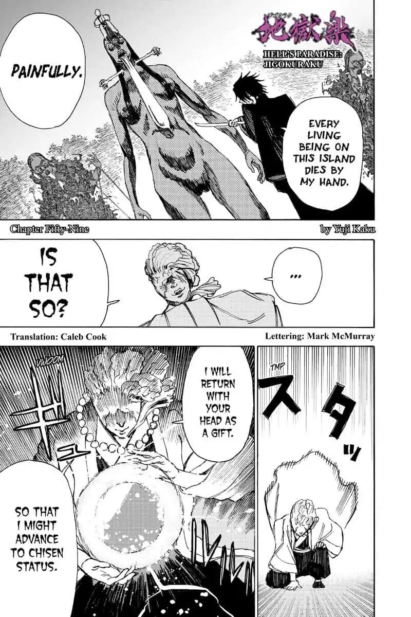 Hell's Paradise: Jigokuraku Chapter 59 page 1 - Mangakakalot