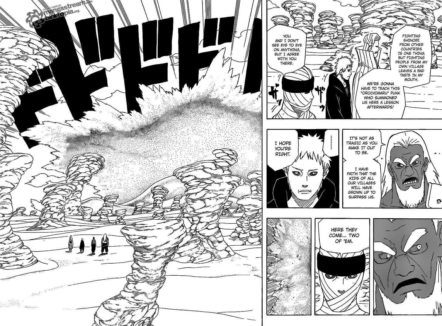 Vol.58 Chapter 546 – Confrontation of the Old and New Kage!! | 8 page