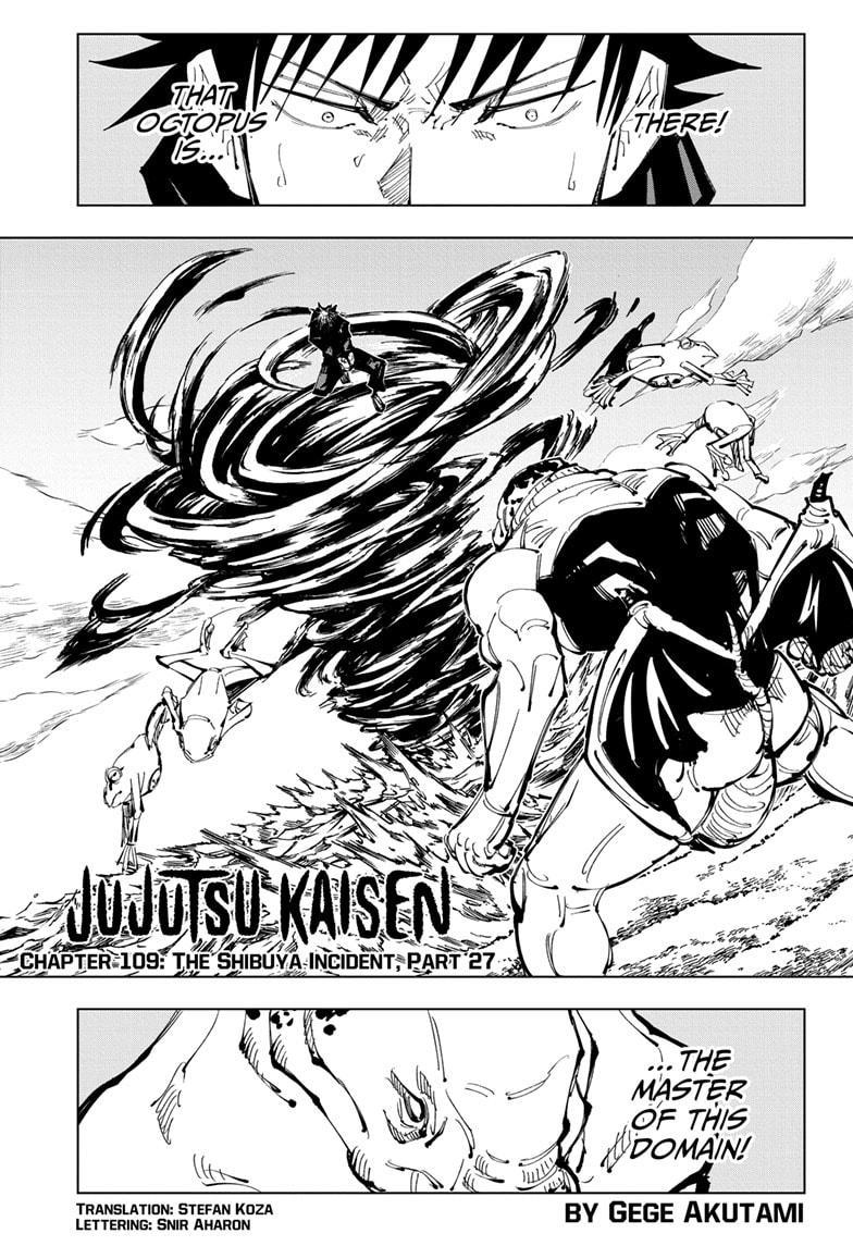 Jujutsu Kaisen Chapter 109 page 1 - Mangakakalot
