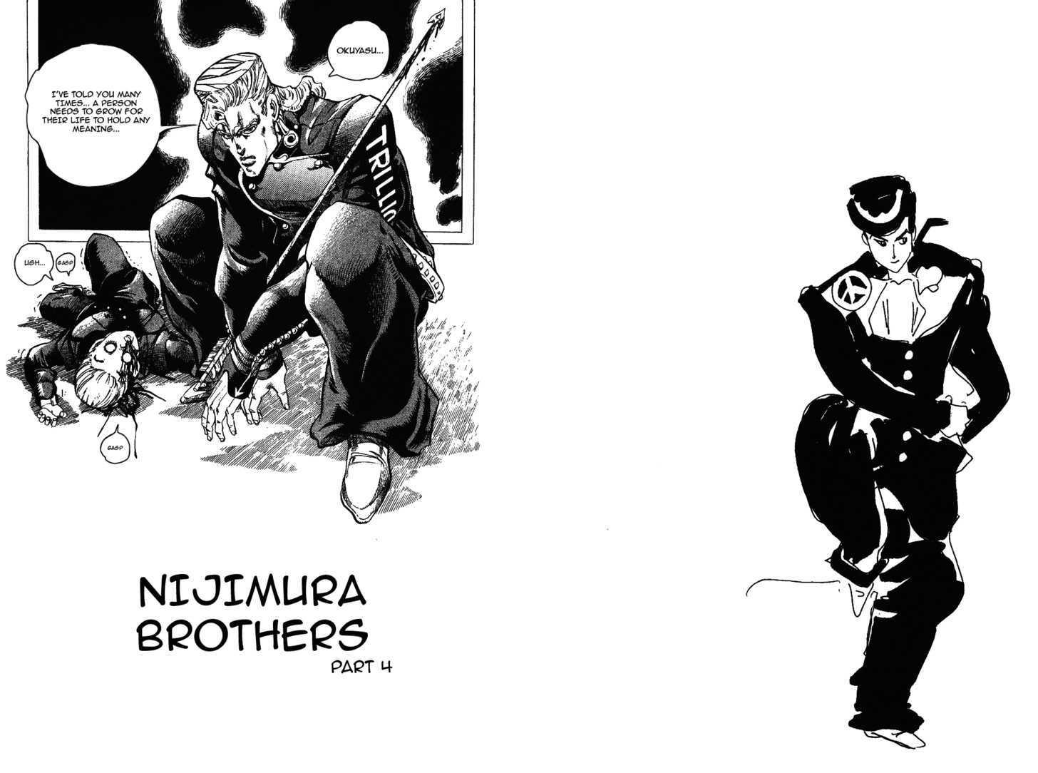 Jojo's Bizarre Adventure Vol.30 Chapter 277 : Nijimura Brothers Part 4 page 1 - 