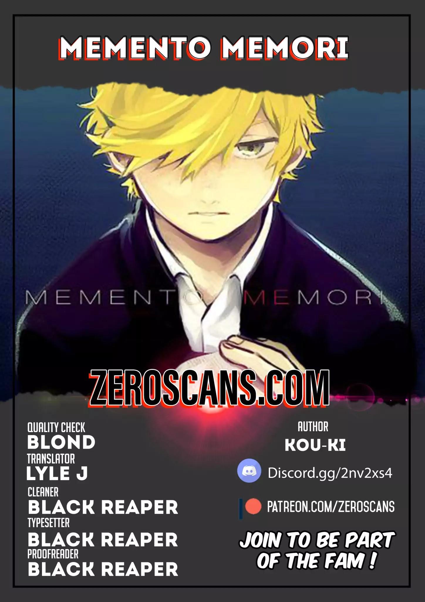 Read Memento Memori Chapter 1: The Shinigami Strikes Time on Mangakakalot