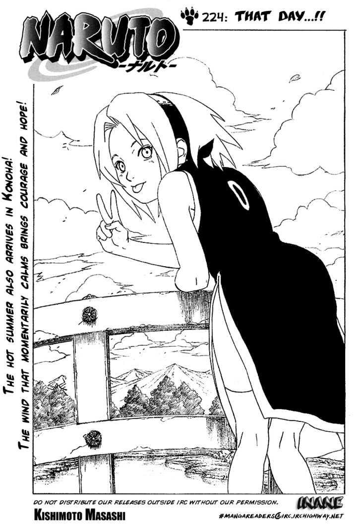Vol.25 Chapter 224 – That Day…!! | 1 page