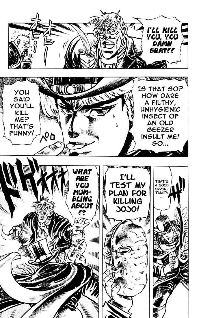 Jojo's Bizarre Adventure Vol.2 Chapter 9 : The Live Subject Test On The Mask page 19 - 