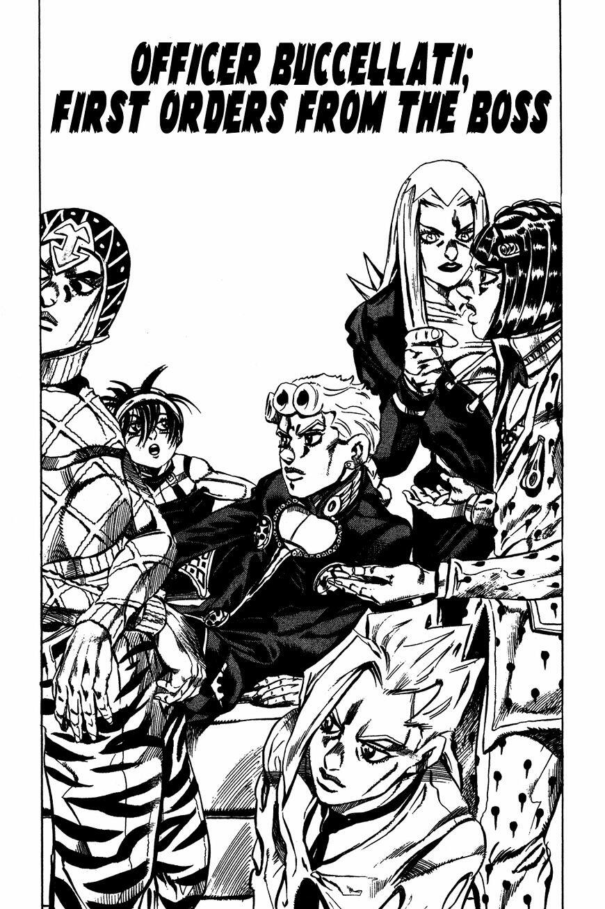 Jojo's Bizarre Adventure Vol.50 Chapter 469 : Officer Buccellati; First Orders From The Boss page 3 - 