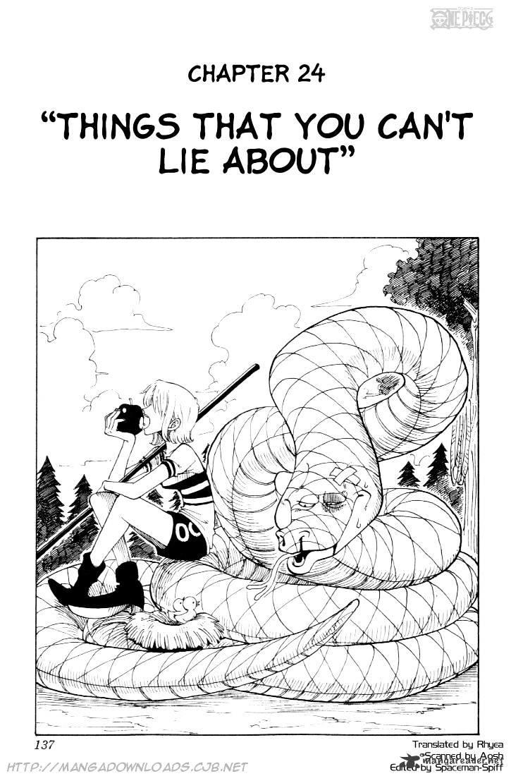 One Piece Chapter 24 : Things That You Cant Lie About page 1 - Mangakakalot