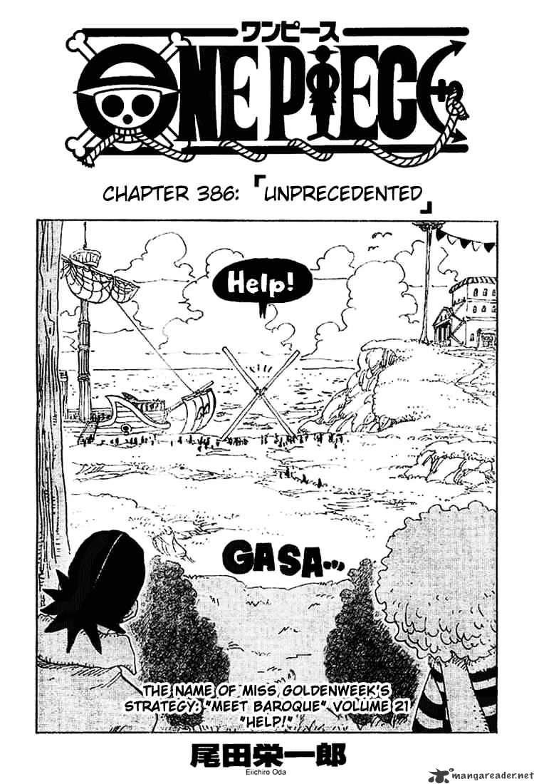 One Piece Chapter 386 : Unprecendented page 1 - Mangakakalot