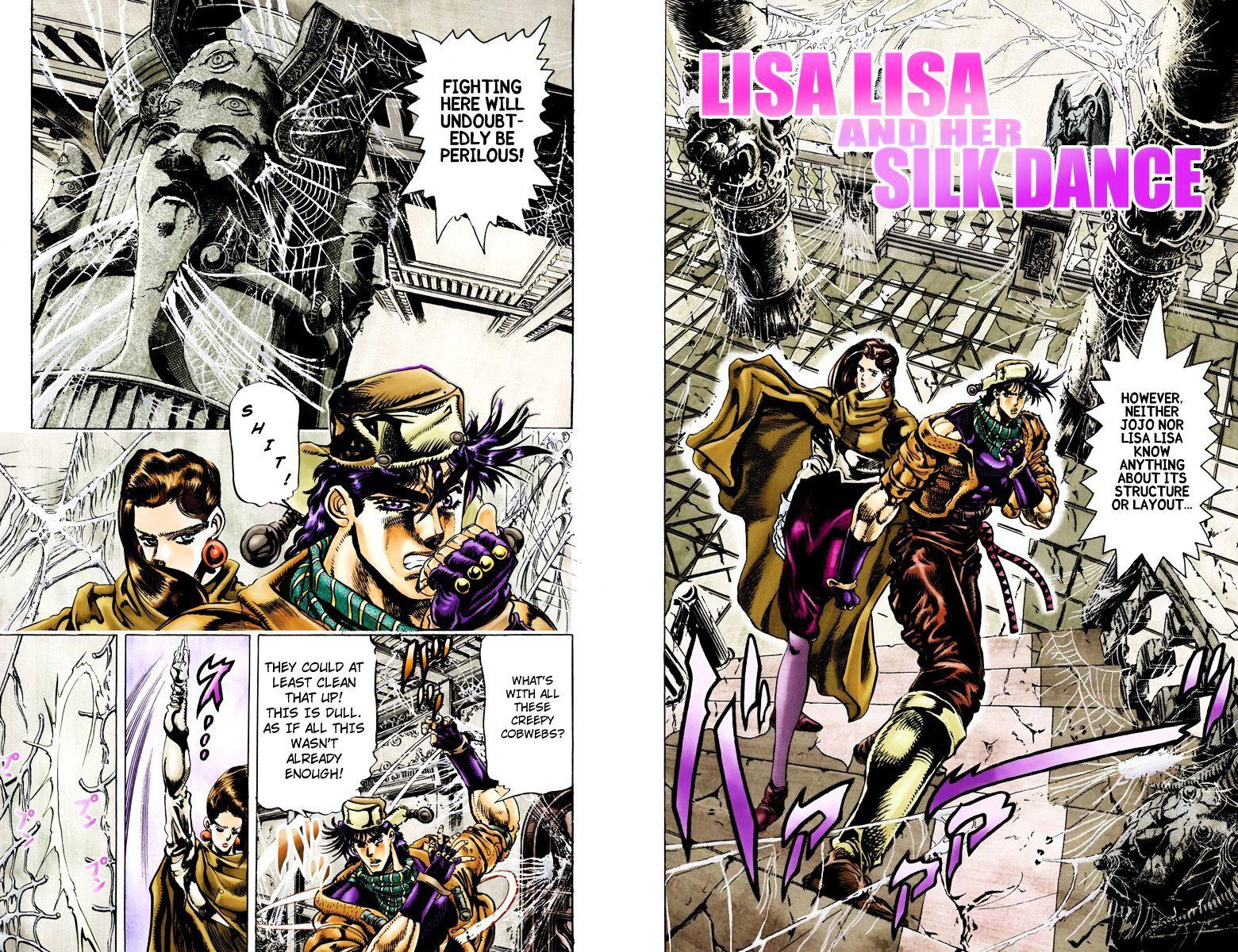 Jojo's Bizarre Adventure Vol.10 Chapter 94 : Lisa Lisa And Her Silk Dance (Official Color Scans) page 2 - 