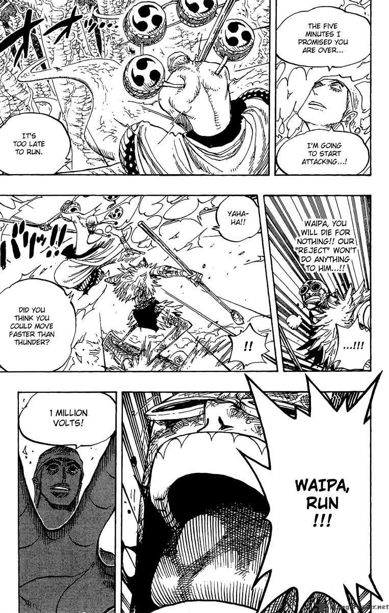 One Piece Chapter 264 : Warrior Kamakiri V.s. God Enerli page 15 - Mangakakalot