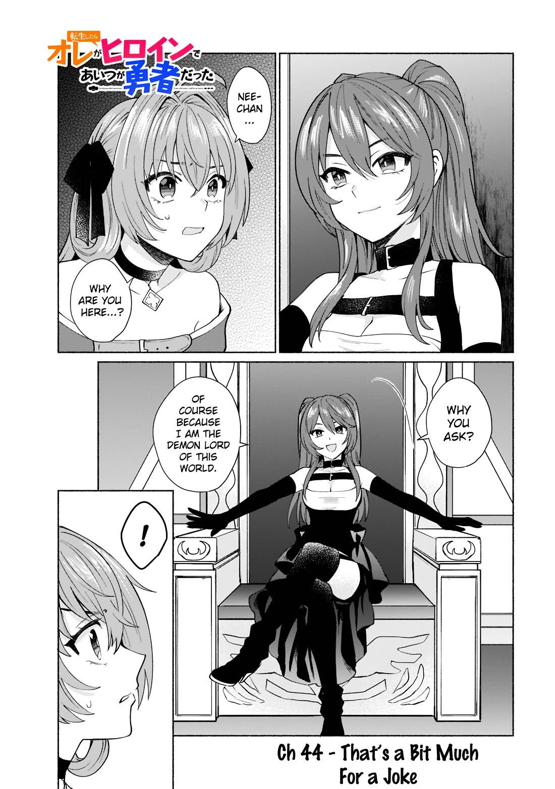 When I Was Reincarnated In Another World, I Was A Heroine And He Was A Hero-Chapter 44: That's A Bit Much For A Joke (Part 1)