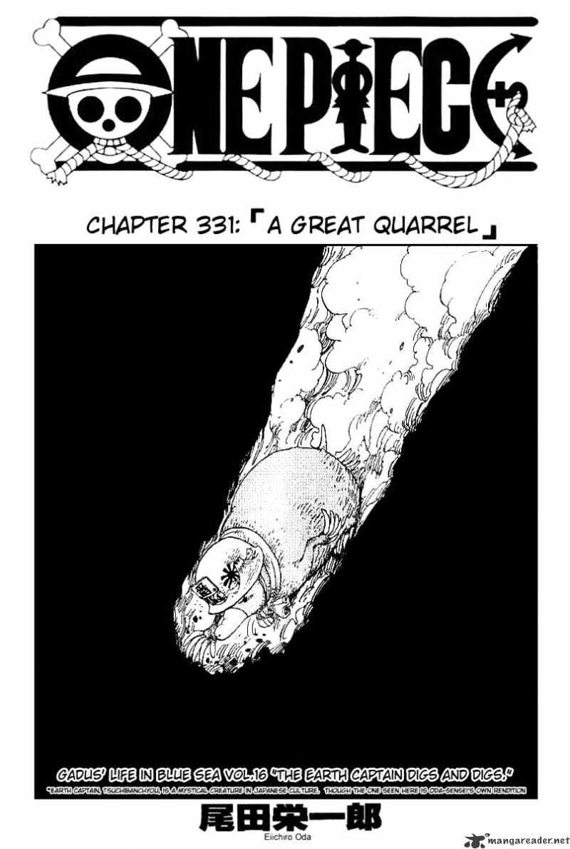 One Piece Chapter 331 : A Great Quarrel page 1 - Mangakakalot