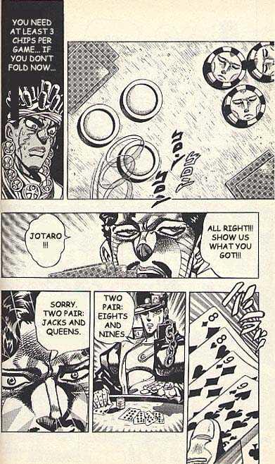 Jojo's Bizarre Adventure Vol.23 Chapter 215 : D'arby The Gambler Pt.5 page 4 - 