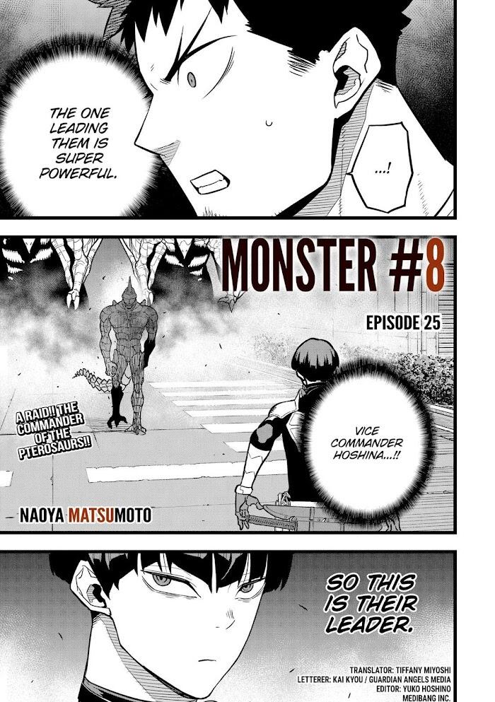 Kaiju No. 8 Chapter 25 page 1 - Mangakakalot