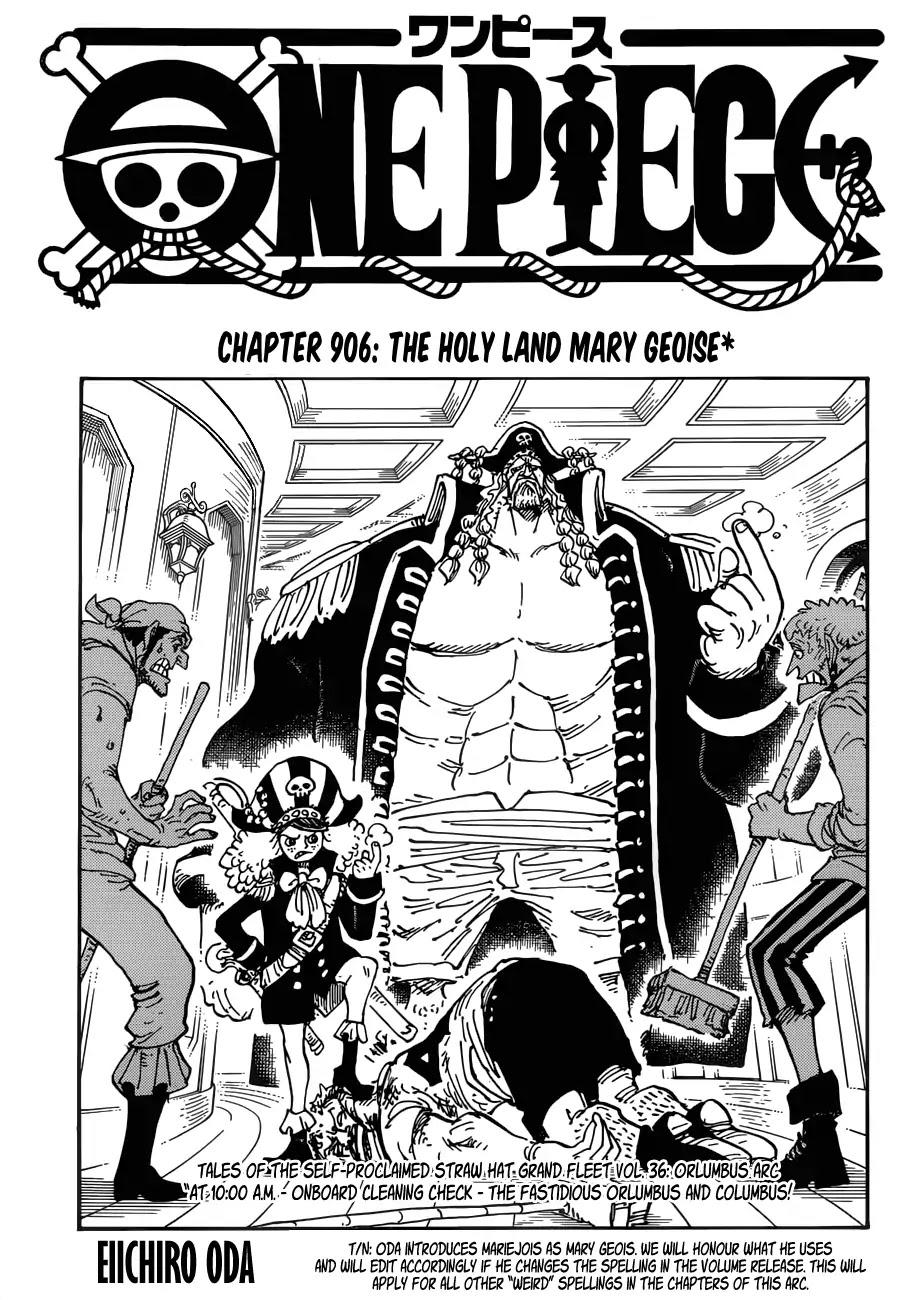 Read One Piece Chapter 906: The Holy Land Mary Geoise - Manganelo