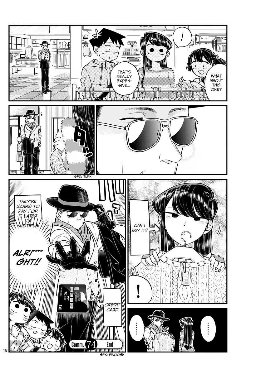 Komi-San Wa Komyushou Desu Vol.6 Chapter 74: Shopping With Dad page 18 - Mangakakalot
