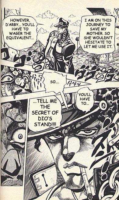 Jojo's Bizarre Adventure Vol.23 Chapter 216 : D'arby The Gambler Pt.6 page 8 - 