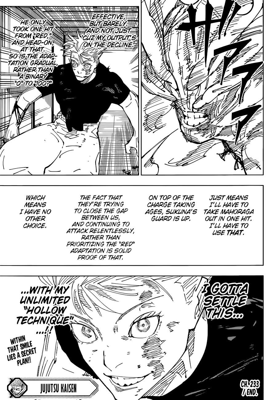 Jujutsu Kaisen Chapter 233: The Decisive Battle In The Uninhabited, Demon-Infested Shinjuku ⑪ page 19 - Mangakakalot