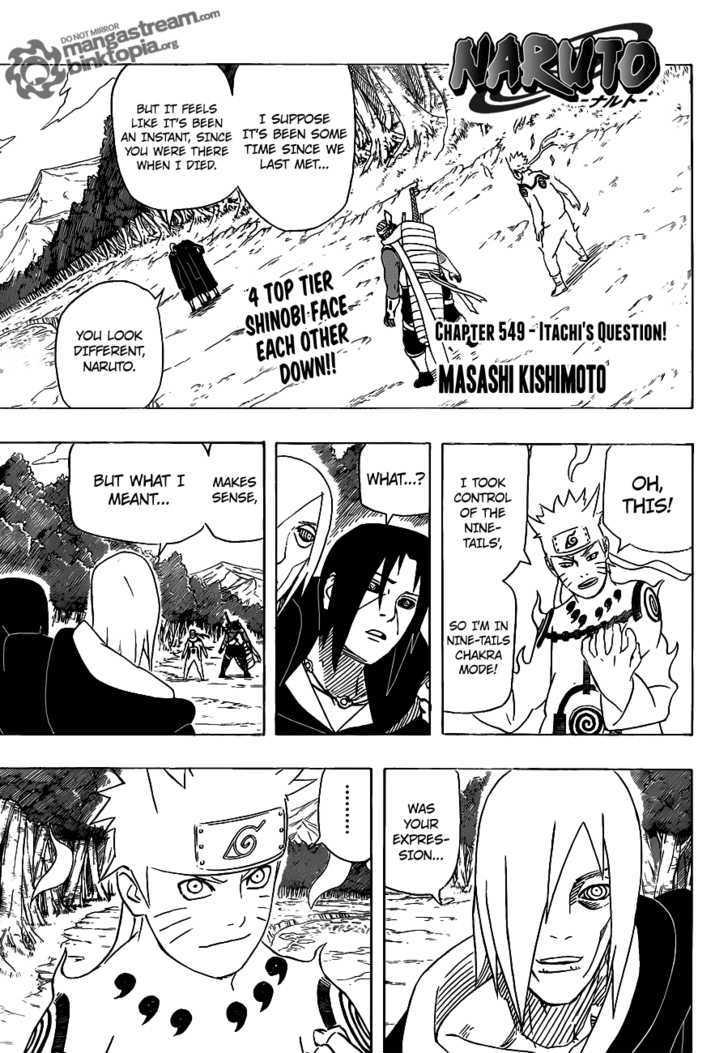 Vol.58 Chapter 549 – Itachi’s Question!! | 1 page