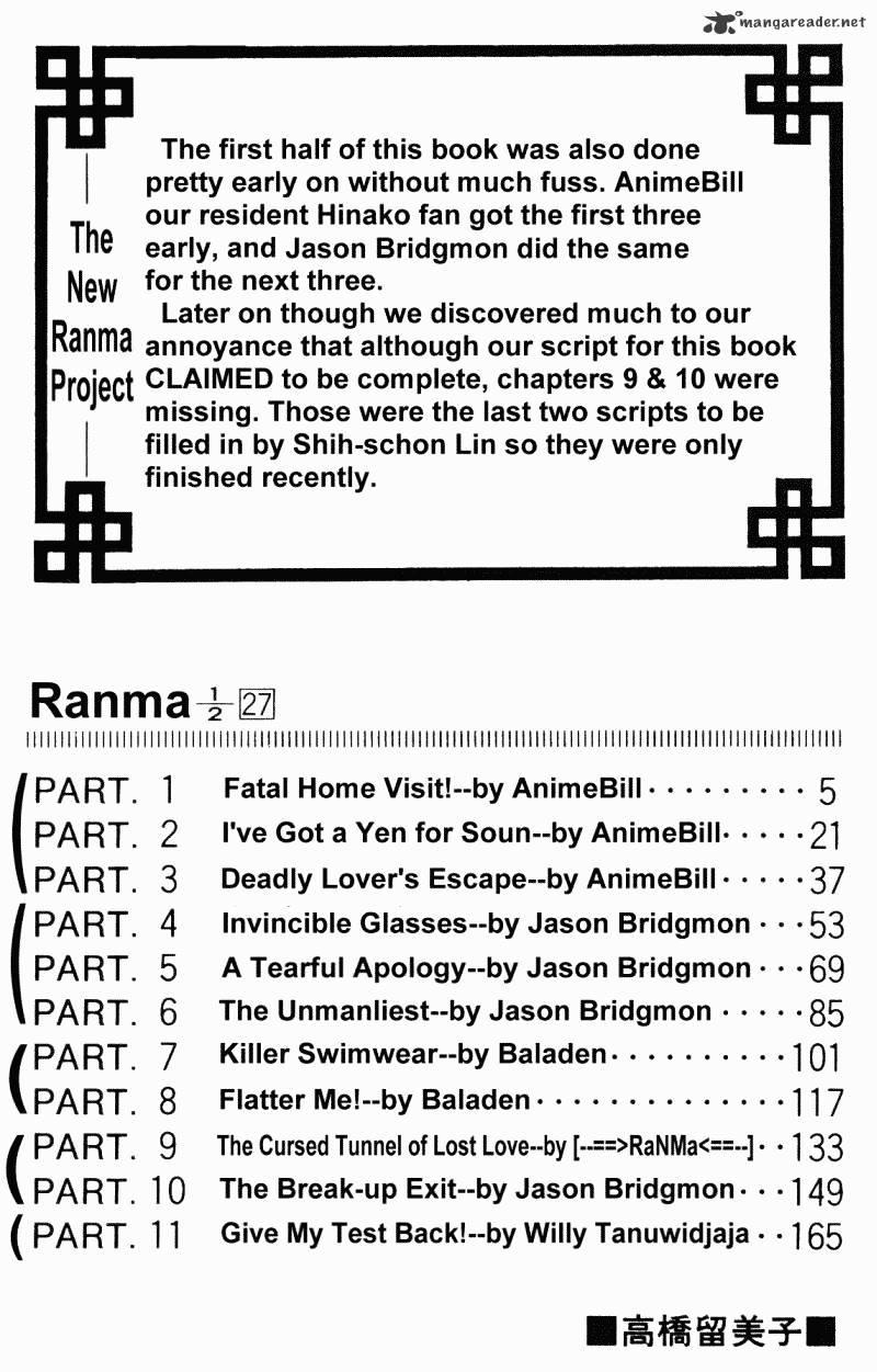 Ranma 1/2 Chapter 27  