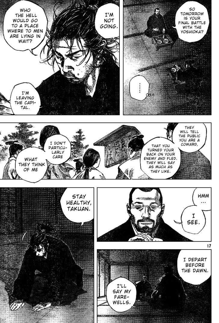 Vagabond Vol.25 Chapter 224 : Ichijoji Sagarimatsu page 17 - Mangakakalot
