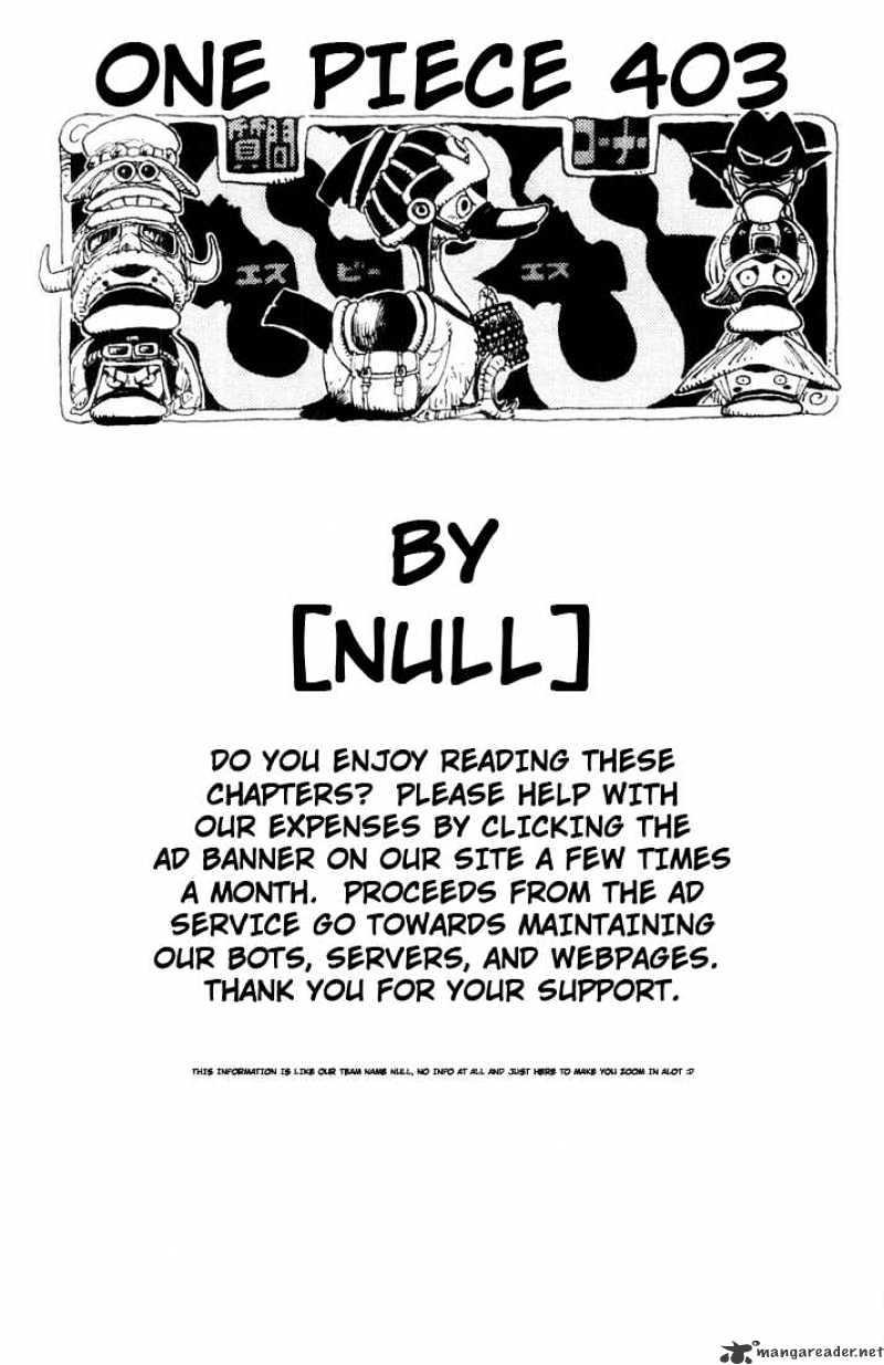 One Piece Chapter 403 : Mr. Kishido page 20 - Mangakakalot