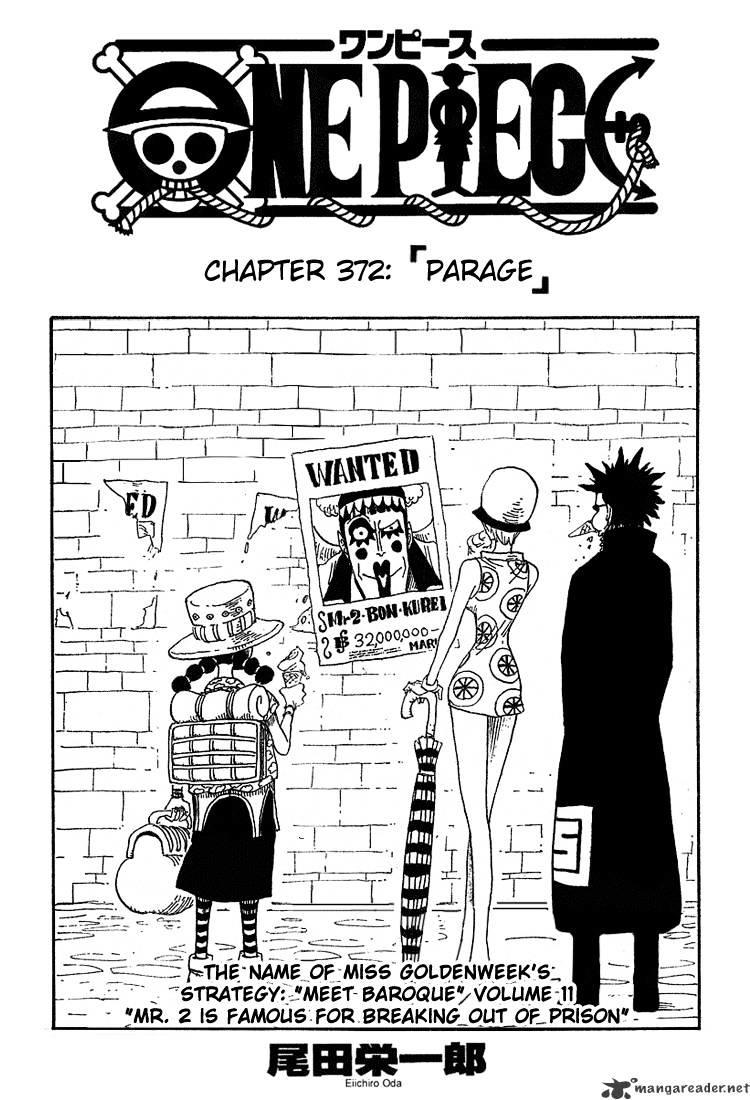 One Piece Chapter 372 : Parage page 1 - Mangakakalot